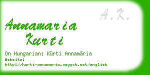 annamaria kurti business card