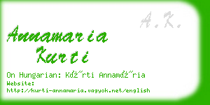 annamaria kurti business card